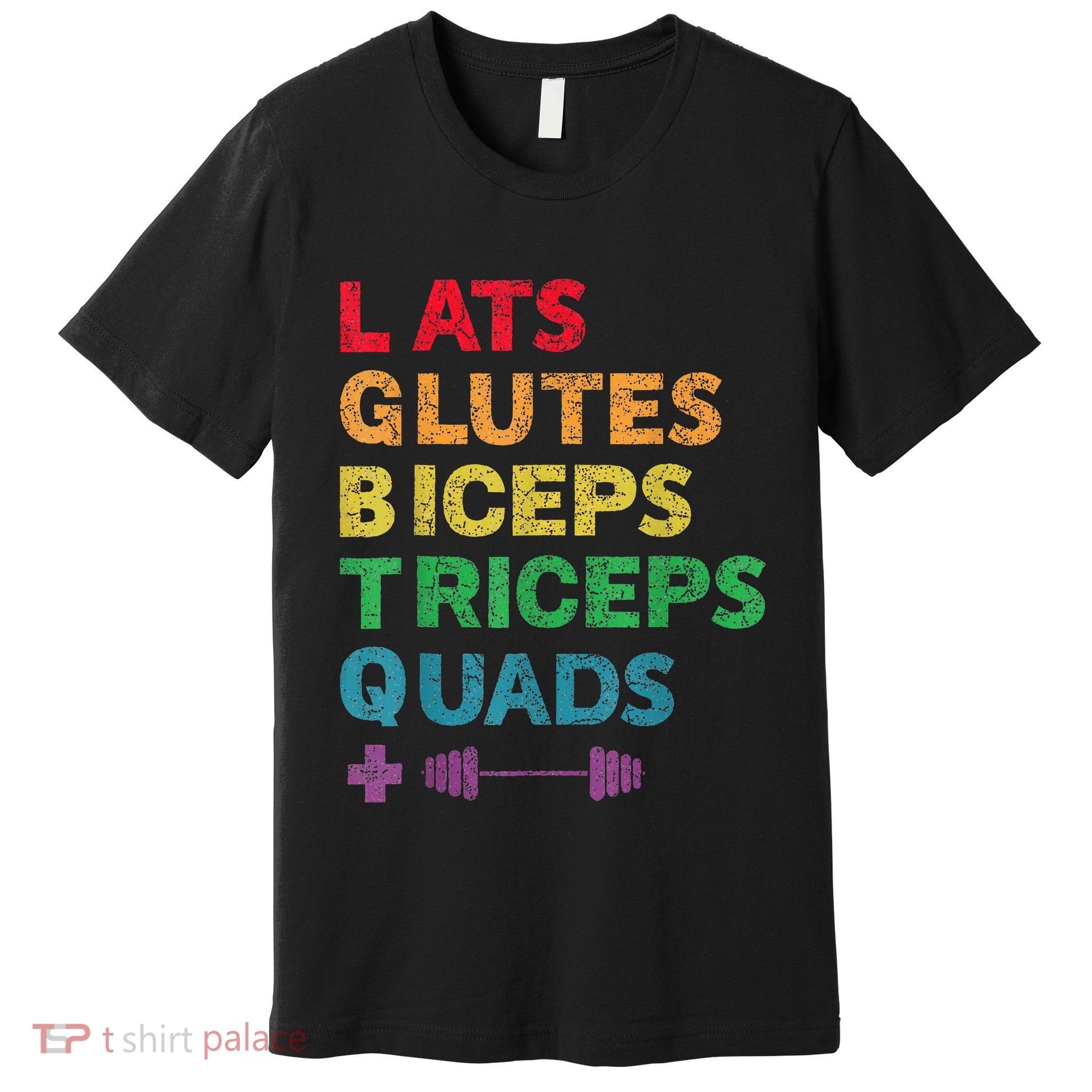 Funny Lgbtq Lats Glutes Biceps Triceps Quads Weightlifting Premium T-Shirt