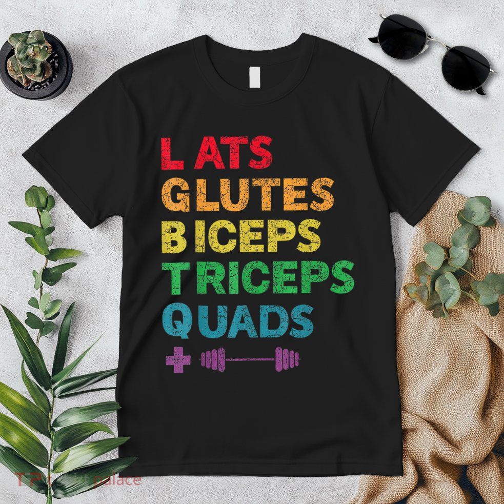 Funny Lgbtq Lats Glutes Biceps Triceps Quads Weightlifting Premium T-Shirt
