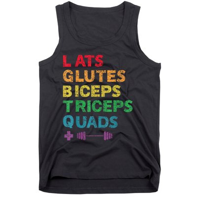 Funny Lgbtq Lats Glutes Biceps Triceps Quads Weightlifting Tank Top