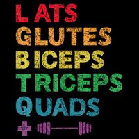 Funny Lgbtq Lats Glutes Biceps Triceps Quads Weightlifting Women's Crop Top Tee