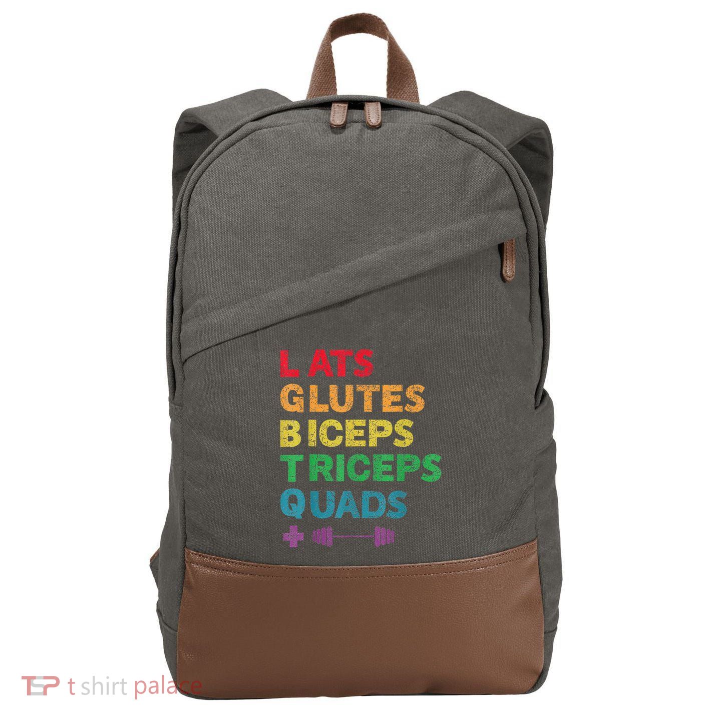 Funny Lgbtq Lats Glutes Biceps Triceps Quads Weightlifting Cotton Canvas Backpack