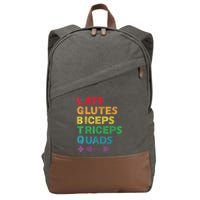 Funny Lgbtq Lats Glutes Biceps Triceps Quads Weightlifting Cotton Canvas Backpack