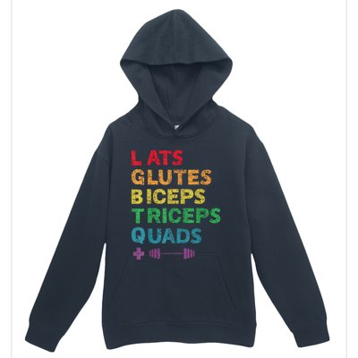 Funny Lgbtq Lats Glutes Biceps Triceps Quads Weightlifting Urban Pullover Hoodie