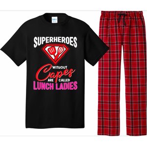 Funny Lunch Lady Superheroes Capes Cafeteria Worker Squad Pajama Set