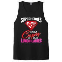 Funny Lunch Lady Superheroes Capes Cafeteria Worker Squad PosiCharge Competitor Tank