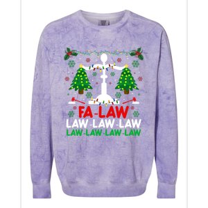 Fa Law Law Funny Christmas Santa Judge Xmas Courtroom Ugly Cute Gift Colorblast Crewneck Sweatshirt