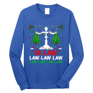 Fa Law Law Funny Christmas Santa Judge Xmas Courtroom Ugly Cute Gift Long Sleeve Shirt