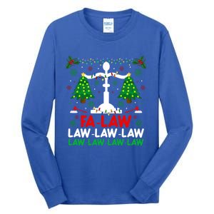 Fa Law Law Funny Christmas Santa Judge Xmas Courtroom Ugly Cute Gift Tall Long Sleeve T-Shirt