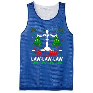 Fa Law Law Funny Christmas Santa Judge Xmas Courtroom Ugly Cute Gift Mesh Reversible Basketball Jersey Tank