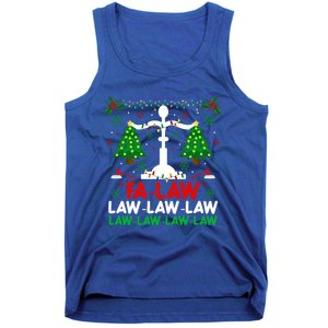 Fa Law Law Funny Christmas Santa Judge Xmas Courtroom Ugly Cute Gift Tank Top