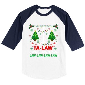 Fa Law Law Funny Christmas Santa Judge Xmas Courtroom Ugly Cute Gift Baseball Sleeve Shirt