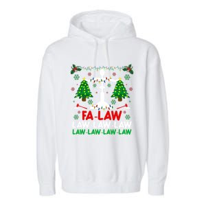 Fa Law Law Funny Christmas Santa Judge Xmas Courtroom Ugly Cute Gift Garment-Dyed Fleece Hoodie