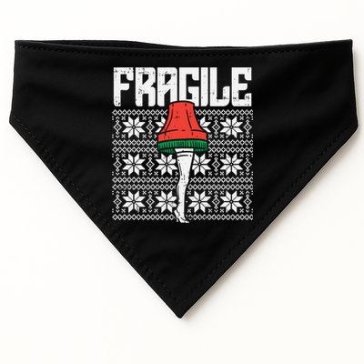 Fragile Leg Lamp Ugly Christmas Sweater Funny Xmas Gift USA-Made Doggie Bandana