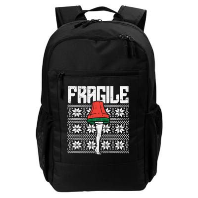 Fragile Leg Lamp Ugly Christmas Sweater Funny Xmas Gift Backpack