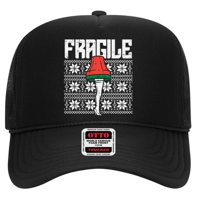 Fragile Leg Lamp Ugly Christmas Sweater Funny Xmas Gift Trucker Hat