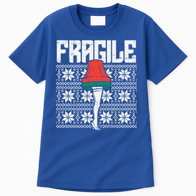 Fragile Leg Lamp Ugly Christmas Sweater Funny Xmas Gift Tall T-Shirt