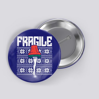 Fragile Leg Lamp Ugly Christmas Sweater Funny Xmas Gift Button