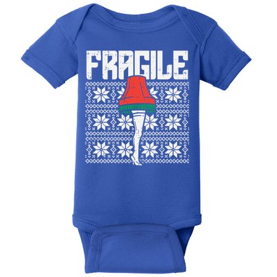 Fragile Leg Lamp Ugly Christmas Sweater Funny Xmas Gift Baby Bodysuit