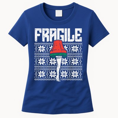 Fragile Leg Lamp Ugly Christmas Sweater Funny Xmas Gift Womens T-Shirt