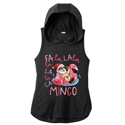 Fa La La La Mingo Flamingo Lover Matching Funny Christmas Gift Ladies PosiCharge Tri-Blend Wicking Draft Hoodie Tank