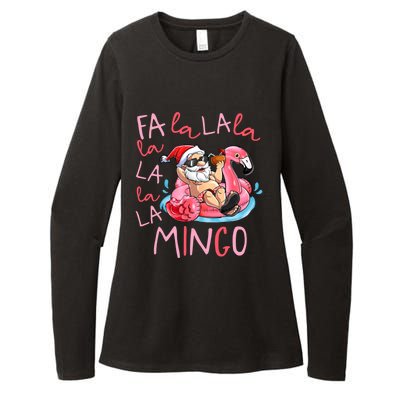 Fa La La La Mingo Flamingo Lover Matching Funny Christmas Gift Womens CVC Long Sleeve Shirt