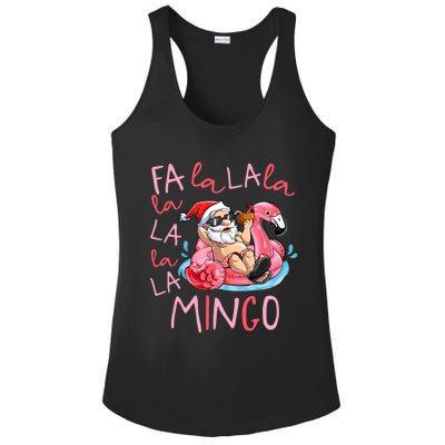 Fa La La La Mingo Flamingo Lover Matching Funny Christmas Gift Ladies PosiCharge Competitor Racerback Tank