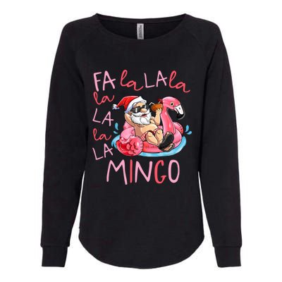 Fa La La La Mingo Flamingo Lover Matching Funny Christmas Gift Womens California Wash Sweatshirt