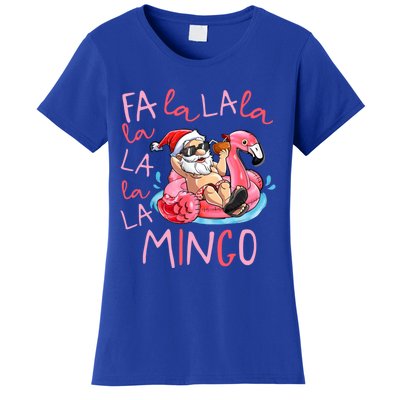 Fa La La La Mingo Flamingo Lover Matching Funny Christmas Gift Women's T-Shirt