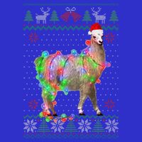 Funny Llama Lights Tangled Ugly Sweater Christmas Animals  Button