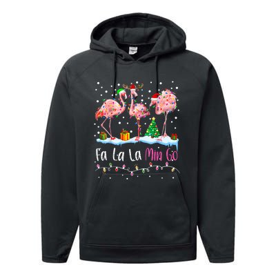 Fa La La La Mingo Flamingo Christmas Performance Fleece Hoodie