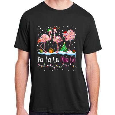 Fa La La La Mingo Flamingo Christmas Adult ChromaSoft Performance T-Shirt