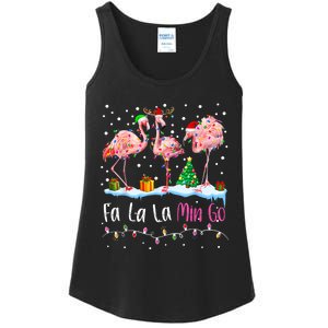 Fa La La La Mingo Flamingo Christmas Ladies Essential Tank