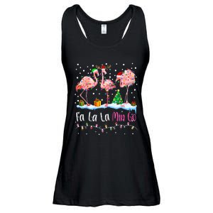 Fa La La La Mingo Flamingo Christmas Ladies Essential Flowy Tank