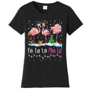 Fa La La La Mingo Flamingo Christmas Women's T-Shirt