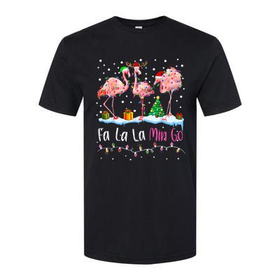 Fa La La La Mingo Flamingo Christmas Softstyle CVC T-Shirt