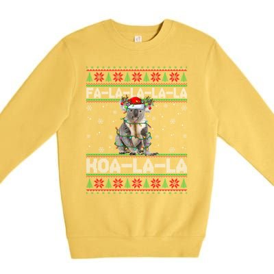 Fa La La Koa La La Koala Xmas Ugly Santa Koala Christmas Great Gift Premium Crewneck Sweatshirt