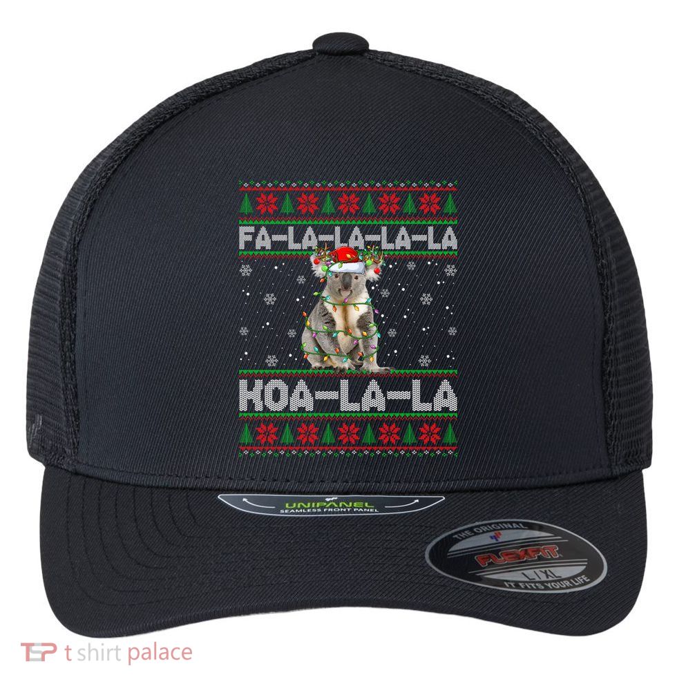 Fa La La Koa La La Koala Xmas Ugly Santa Koala Christmas Great Gift Flexfit Unipanel Trucker Cap