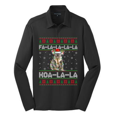 Fa La La Koa La La Koala Xmas Ugly Santa Koala Christmas Great Gift Silk Touch Performance Long Sleeve Polo