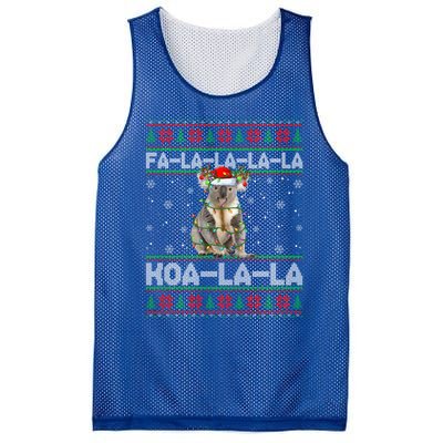 Fa La La Koa La La Koala Xmas Ugly Santa Koala Christmas Great Gift Mesh Reversible Basketball Jersey Tank