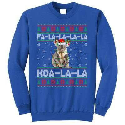 Fa La La Koa La La Koala Xmas Ugly Santa Koala Christmas Great Gift Tall Sweatshirt