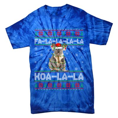 Fa La La Koa La La Koala Xmas Ugly Santa Koala Christmas Great Gift Tie-Dye T-Shirt