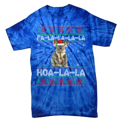 Fa La La Koa La La Koala Xmas Ugly Santa Koala Christmas Great Gift Tie-Dye T-Shirt