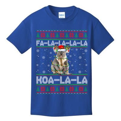 Fa La La Koa La La Koala Xmas Ugly Santa Koala Christmas Great Gift Kids T-Shirt