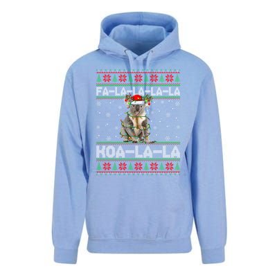 Fa La La Koa La La Koala Xmas Ugly Santa Koala Christmas Great Gift Unisex Surf Hoodie