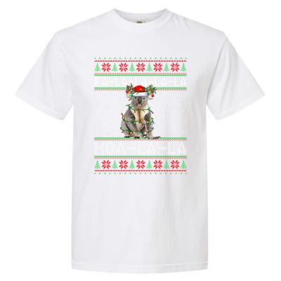 Fa La La Koa La La Koala Xmas Ugly Santa Koala Christmas Great Gift Garment-Dyed Heavyweight T-Shirt