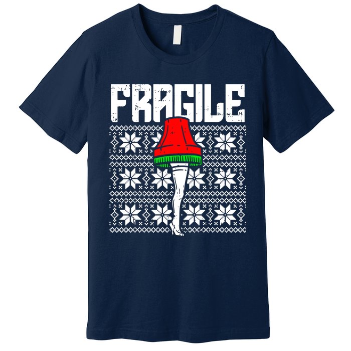 Fragile Leg Lamp Ugly Christmas Premium T-Shirt