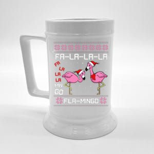 Fa La La Mingo Christmas Pajama Cute Flamingo Ugly XMas Beer Stein