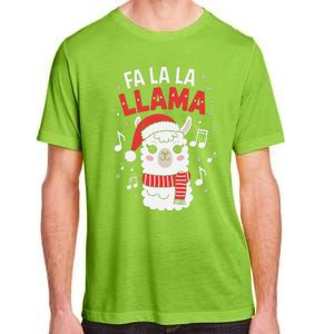 Fa La La Llama Funny Holiday Llama Christmas Carol Adult ChromaSoft Performance T-Shirt