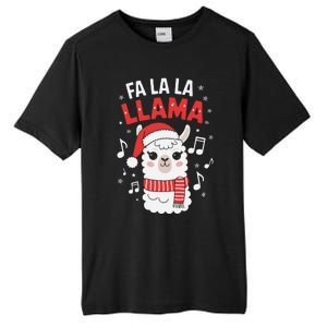 Fa La La Llama Funny Holiday Llama Christmas Carol Tall Fusion ChromaSoft Performance T-Shirt