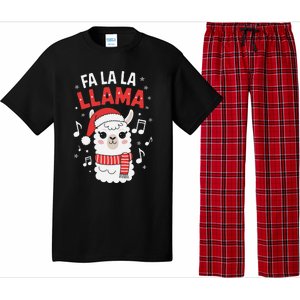 Fa La La Llama Funny Holiday Llama Christmas Carol Pajama Set